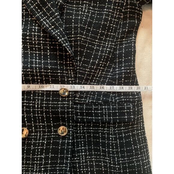 Ever New Melbourne Jacket Womens 12 Cottage Core Dark Plaid Double Breasted Coat - Picture 12 of 15